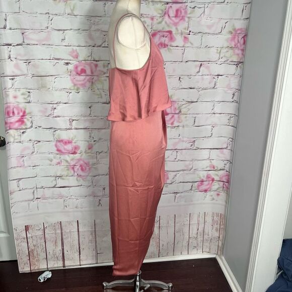 Shona Joy nwot LUXE COCKTAIL FRILL DRESS - ROSE - Picture 7 of 13